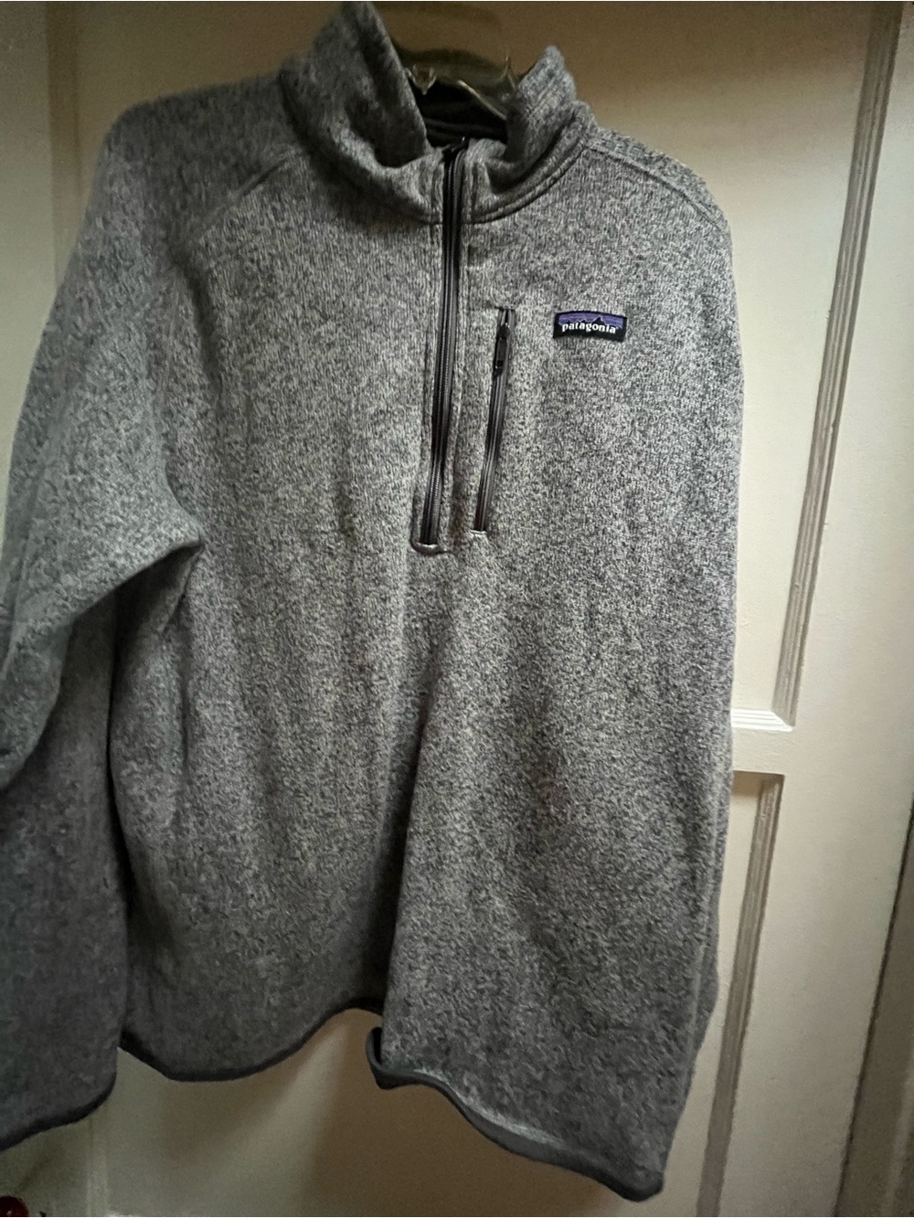 Patagonia Men’s Gray Half-Zip Fleece Pullover Size XL